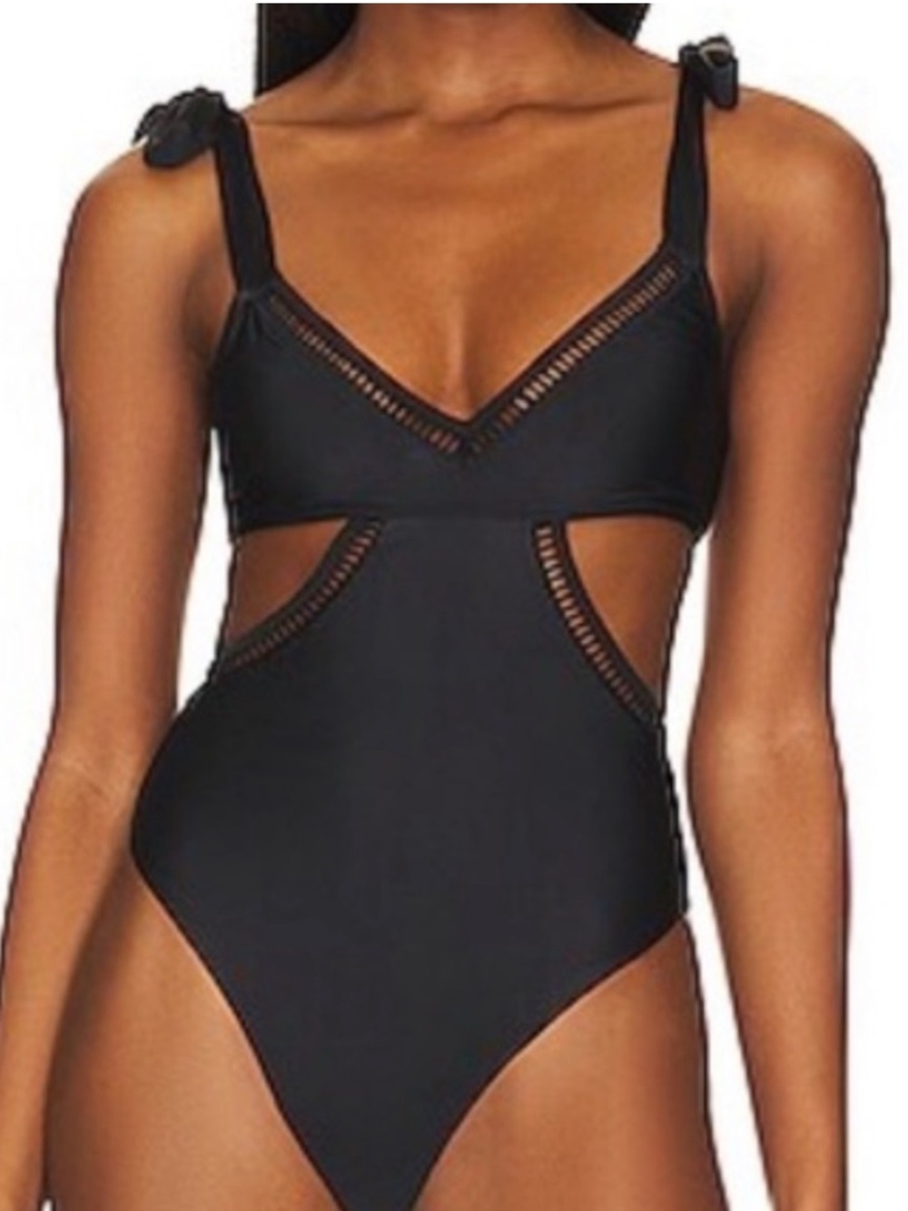 Black Cutout One-Piece Swimsuit